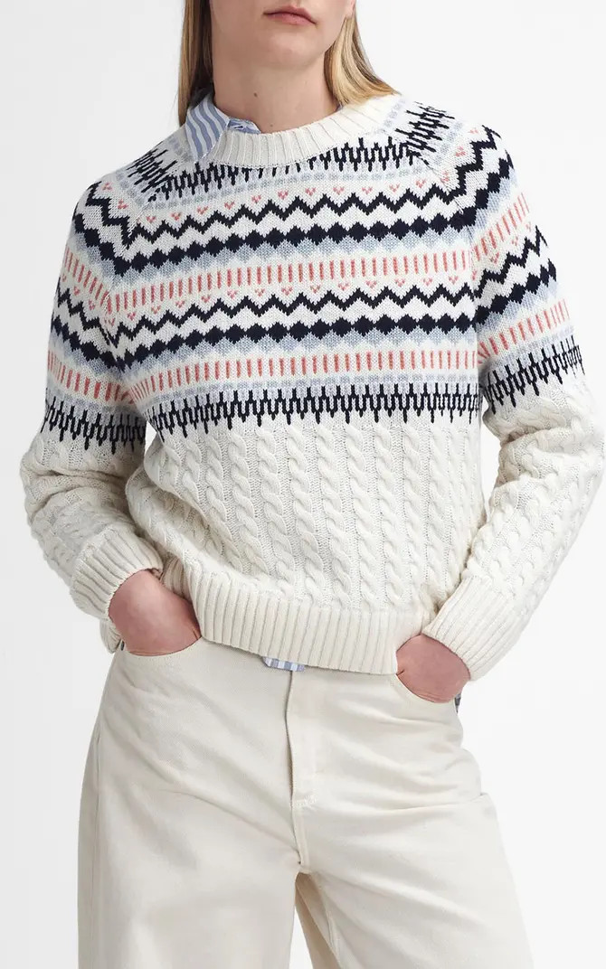 Barbour Marnie Fair Isle Wool Blend Crewneck Sweater | Nordstromrack | Nordstrom Rack