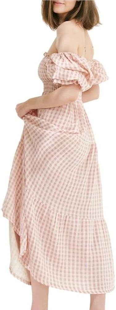 NOTHING FITS BUT Women’s Long Nursing Cotton Dress, Muslin Gingham Kiko Maternity Gown, Ideal f... | Amazon (US)