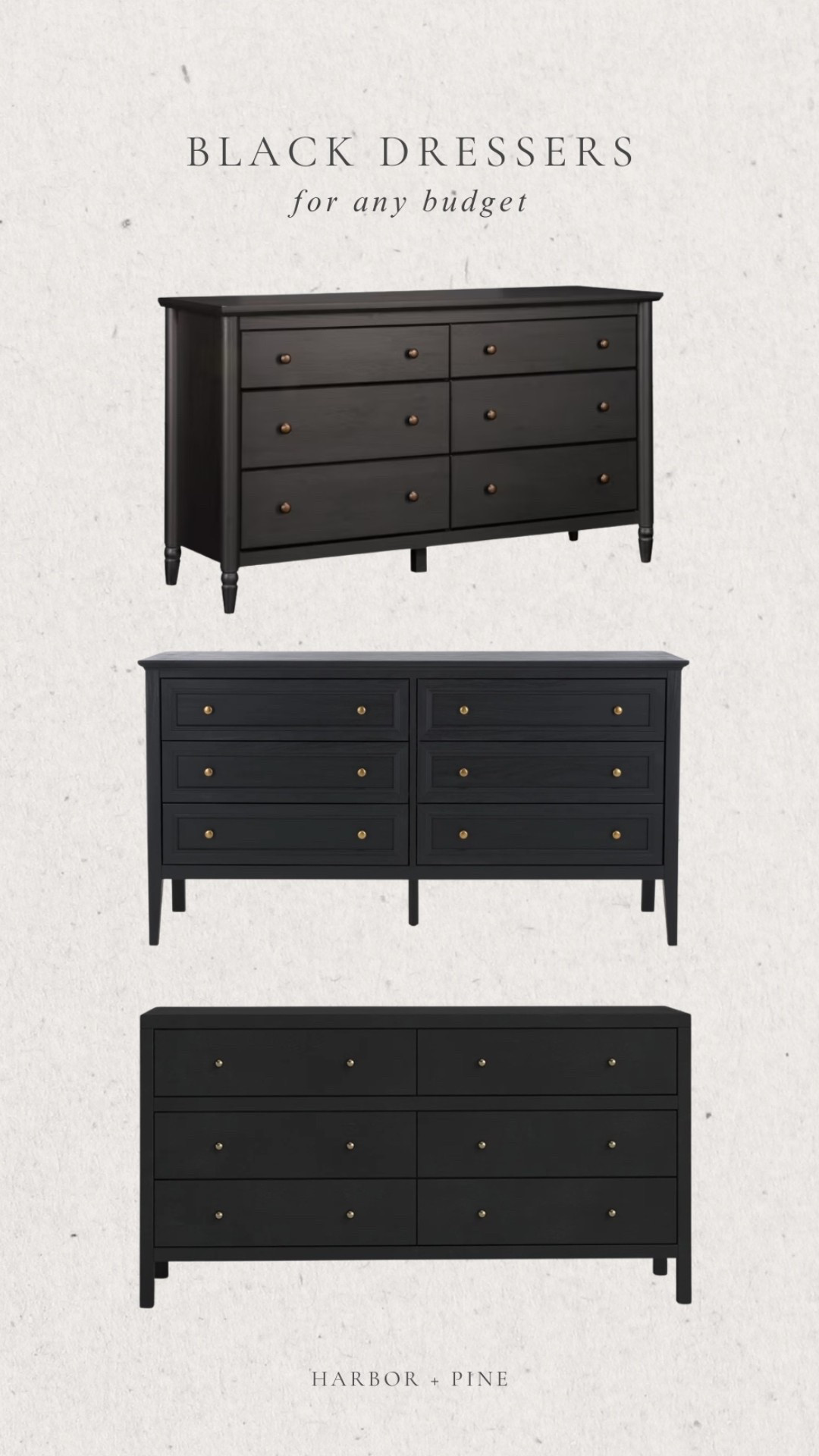 Black dressers for any budget!