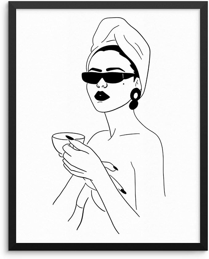 Sincerely, Not Abstract Woman's Body Shape Wall Decor Art Print Poster -11"x14" UNFRAMED- Modern ... | Amazon (US)