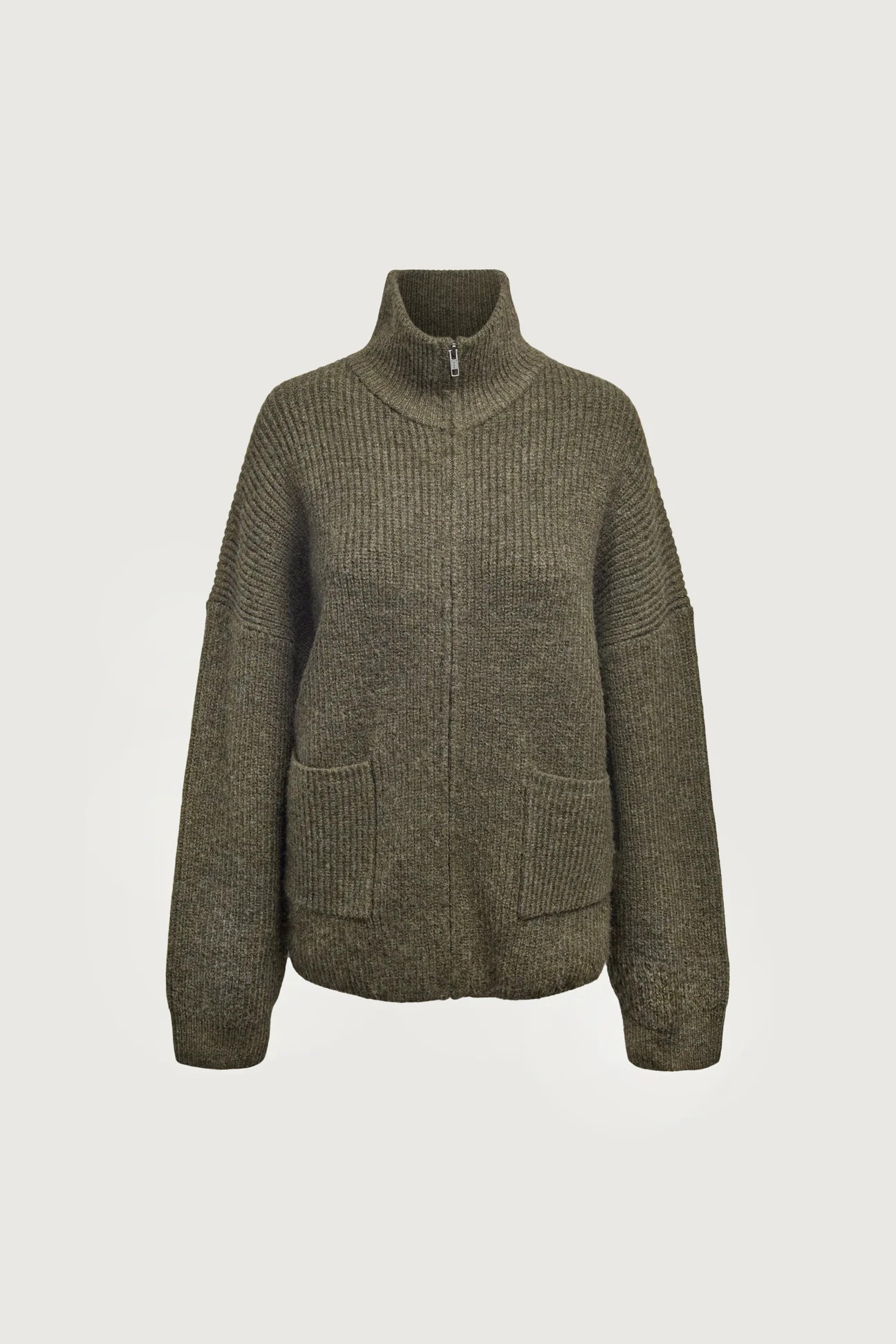 OVERSIZED ZIP-UP CARDIGAN | OAK + FORT