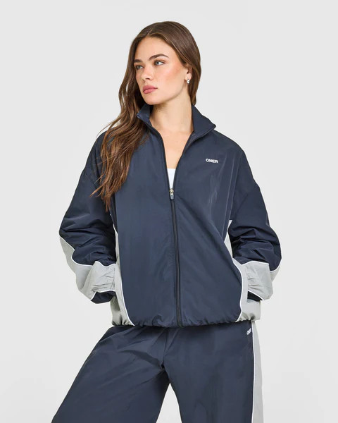 Oversized Piped Woven Track Jacket 
 True Blue | Oner Active (UK / US)