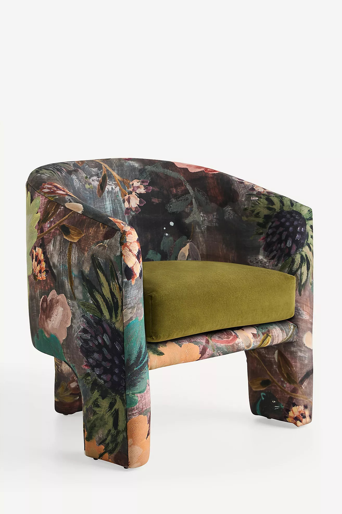 Effie Lena Velvet Tripod Chair | Anthropologie (US)