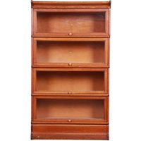 Antique Oak Four-stack Barrister Bookcase By Macey, Circa 1920S | Etsy (US)