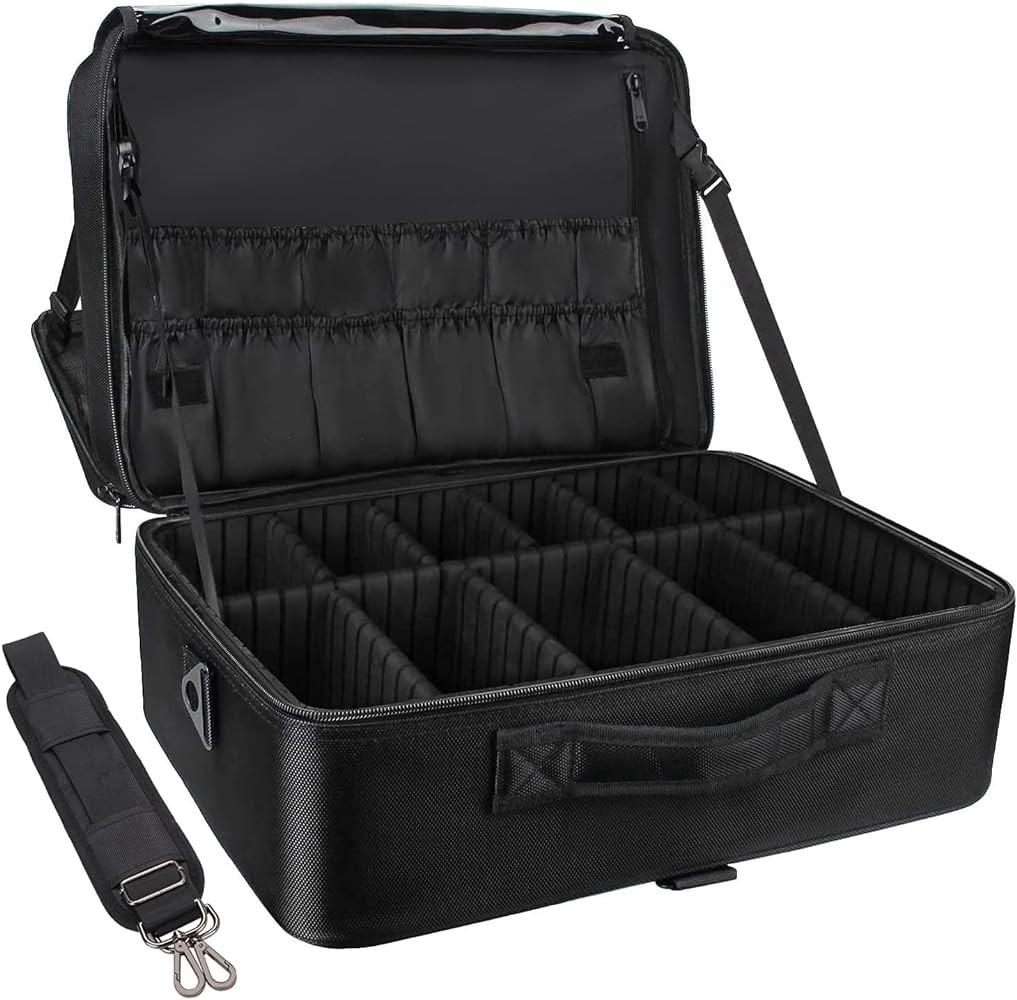 Relavel Extra Large Makeup Case Travel Makeup Train Case Professional Makeup Artist Bag Portable ... | Amazon (US)