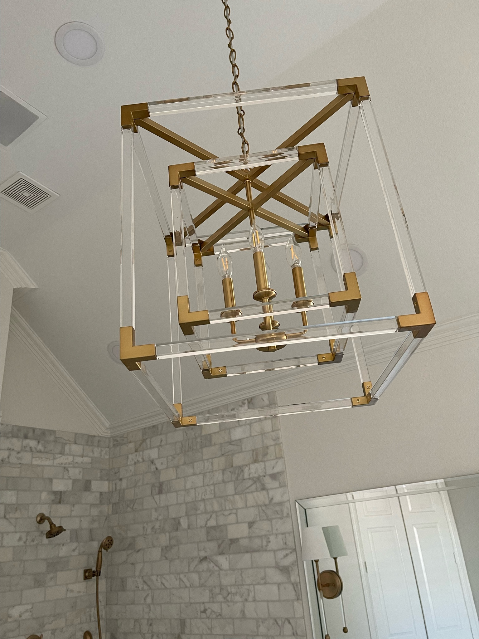 Major heart eyes for this bathroom light fixture! It’s a statement piece and really finished off the look of my bathroom reno! 

#LTKstyletip #LTKsalealert #LTKhome