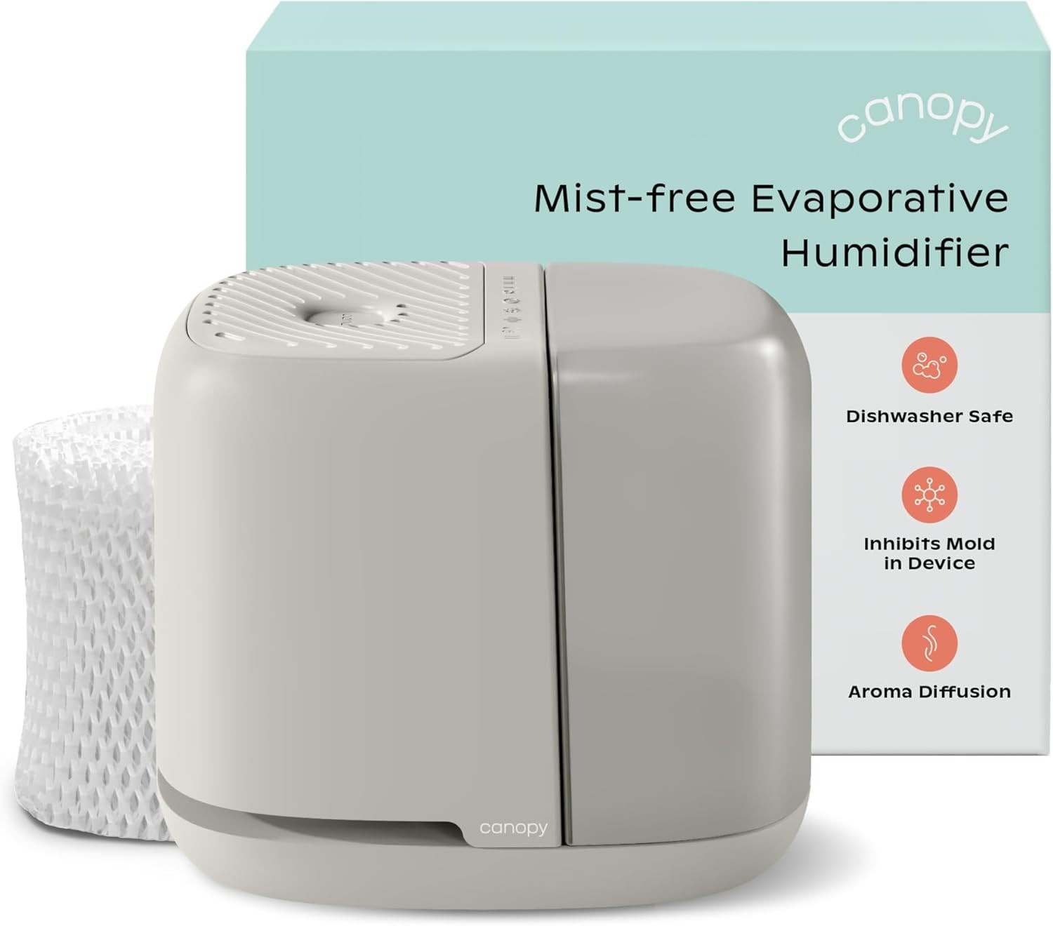 Canopy Bedside Humidifier 2.0, Moonstruck, 2.5L, 36 Hr, Reading Light & Sound | Amazon (US)