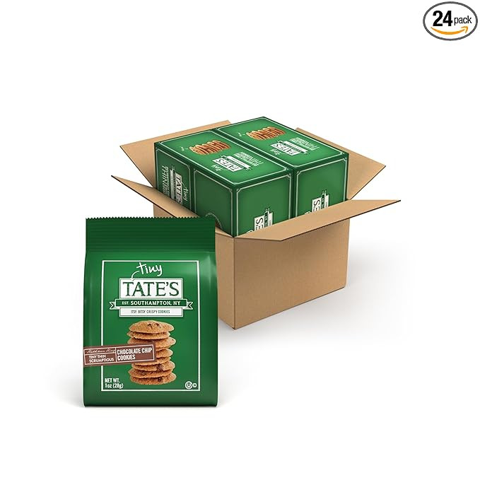 Tate's Bake Shop Tiny Chocolate Chip Cookies, 24 - 1 oz Bags | Amazon (US)