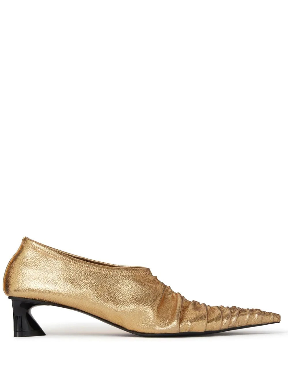 Stella McCartney Elsa 40mm metallic-finish pumps - Gold | Farfetch Global