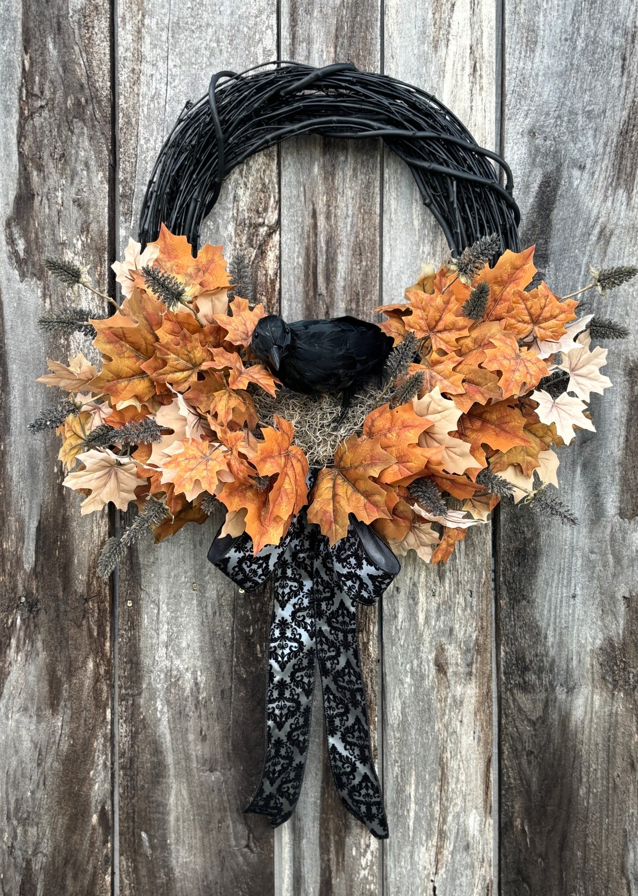 🖤✨ The Raven Wreath has landed… mysterious, moody, and full of autumn charm. With fiery fall leaves, a striking black bow, and a perched raven at the center, it’s the perfect blend of spooky + elegant for your door this season. 🍂🪶

Would you dare hang this on your door? 👀

#LTKSeasonal #LTKHome #LTKU