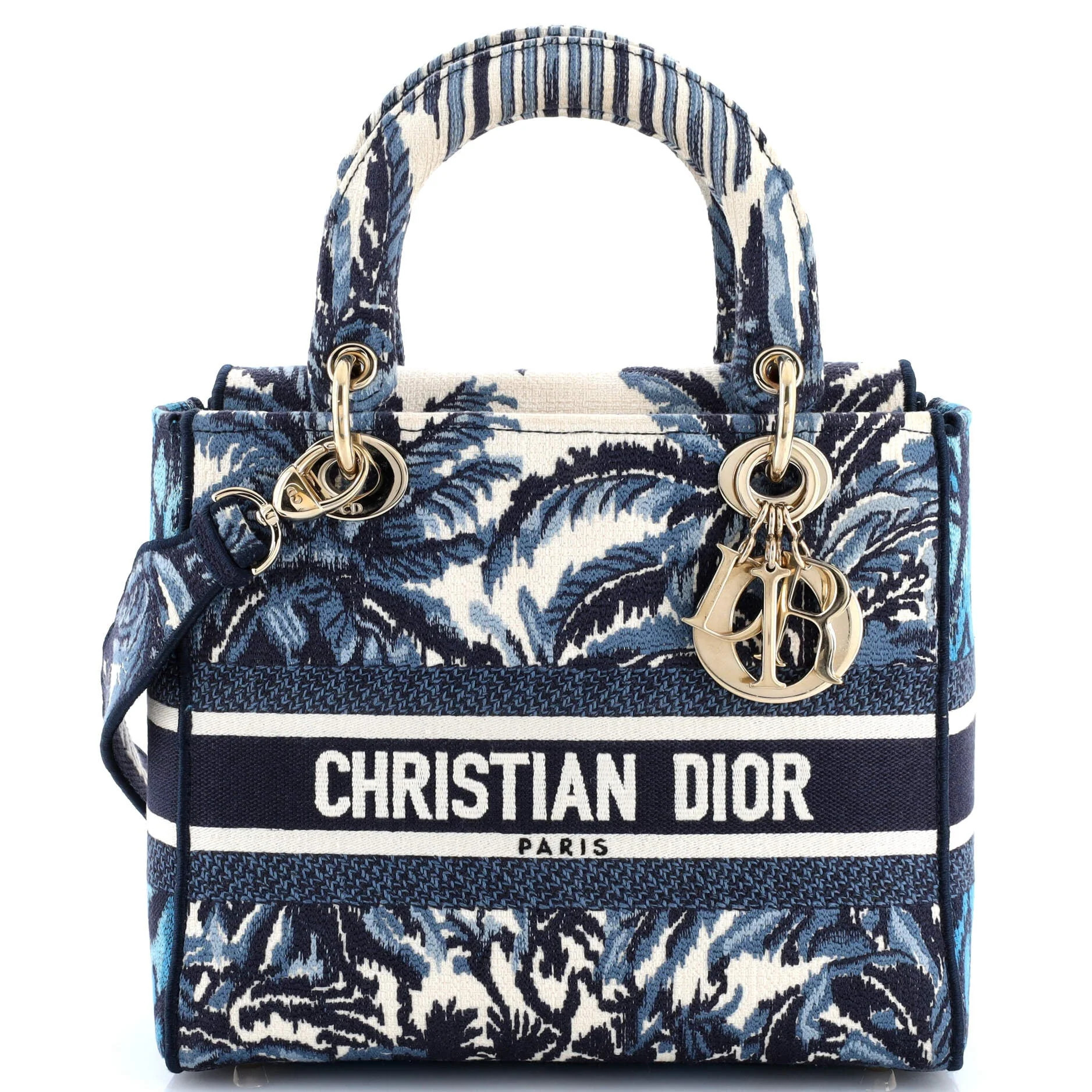 Pre-Loved Christian Dior Toile de Jouy Lady D-Lite Bag Embroidered Canvas | Zulily