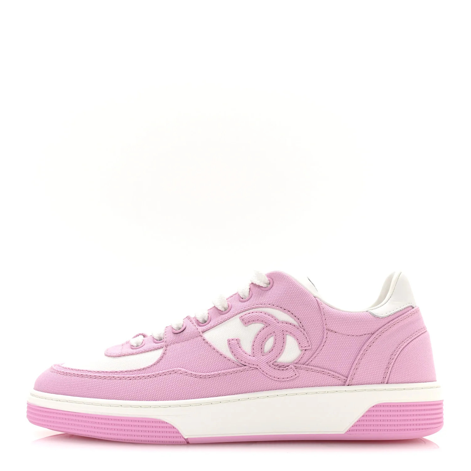 Cotton Sneakers 38 Pink White | FASHIONPHILE (US)
