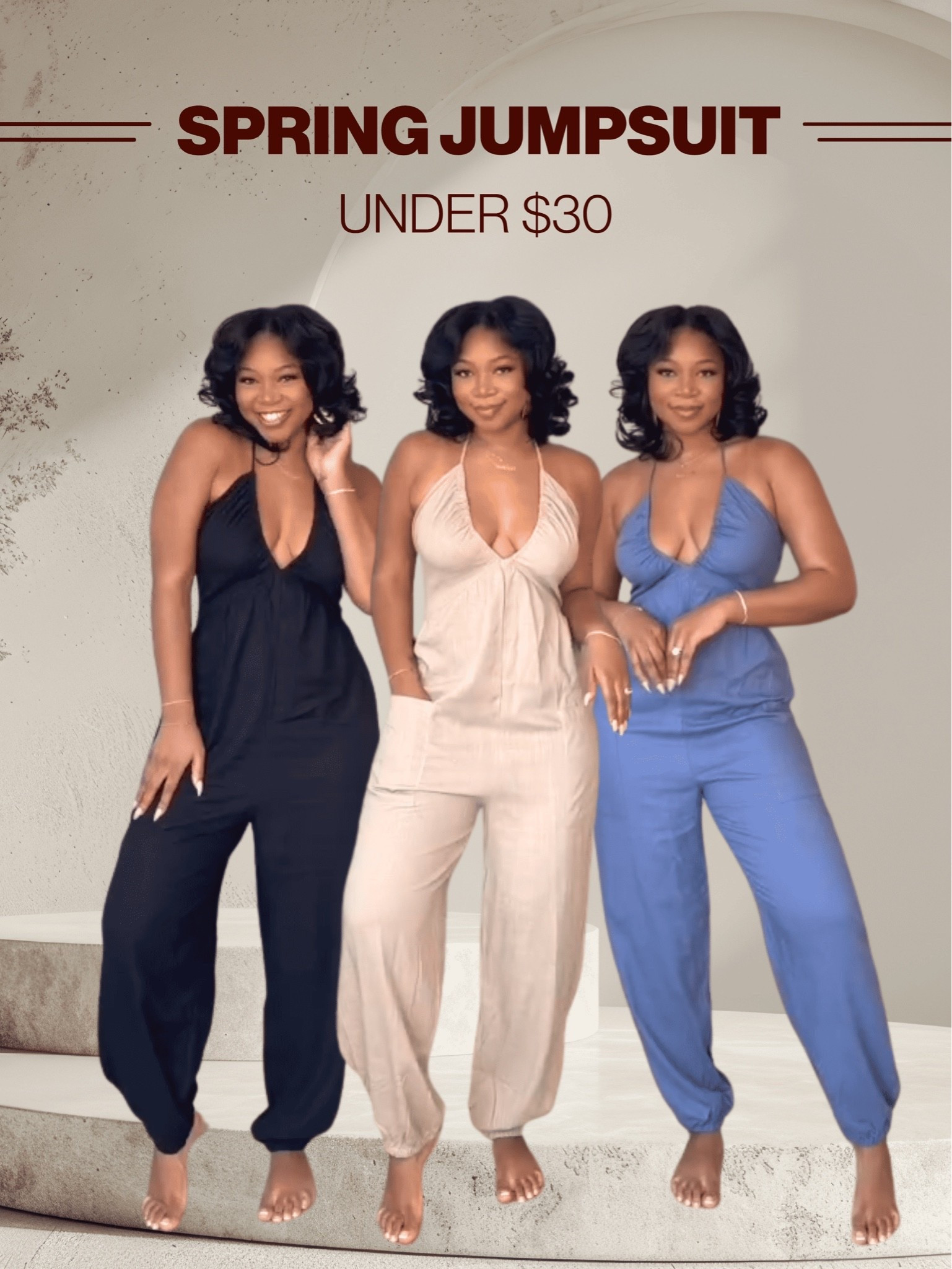 This sexy halter jumpsuit is 33% OFF for $19.99

I am 5’9 + 200 lbs and it fits perfect!!

#LTKfindsunder50 #LTKstyletip #LTKmidsize