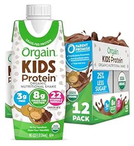 Orgain Organic Kids Nutritional Protein Shake, Chocolate - Kids Snacks with 8g Dairy Protein, 22 ... | Amazon (US)