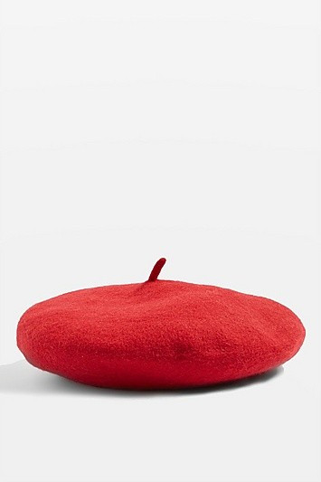 Plain Beret - Red | Topshop US