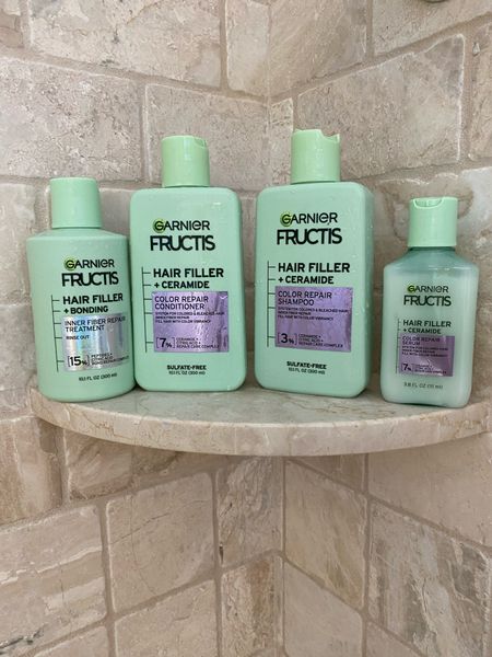 Garnier Fructis hair filler repair shampoo and more
Sulfate free

#LTKfindsunder50 #LTKstyletip #LTKbeauty