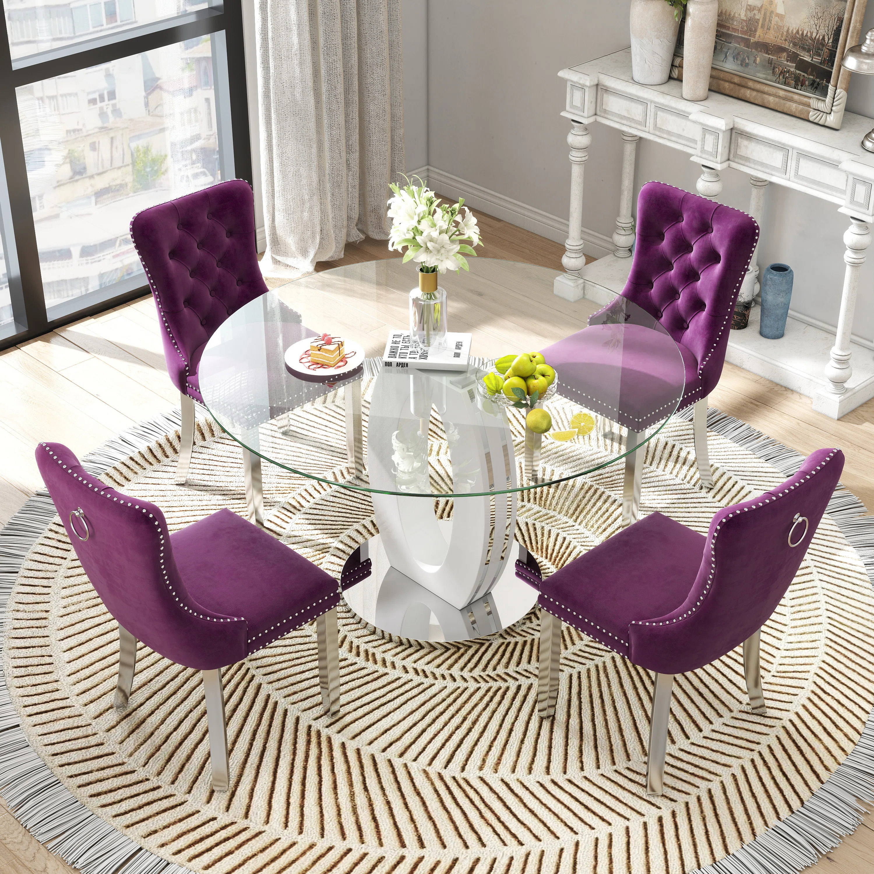 5-Piece Round Pedestal Dining Set | Wayfair North America