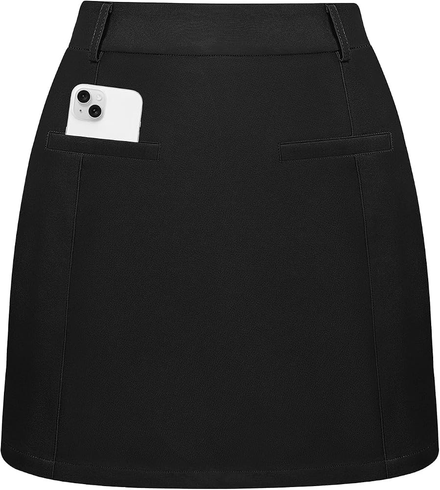 Kate Kasin Women Mini Pencil Skirt with Shorts, High Waisted Skorts | Amazon (US)