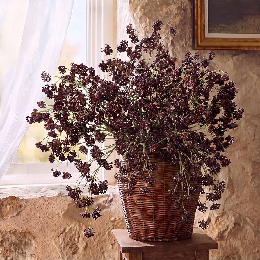 Thiccywoov Fall Faux Berry Stems, 3 Pcs, Plum, 16 Inch | Amazon (US)