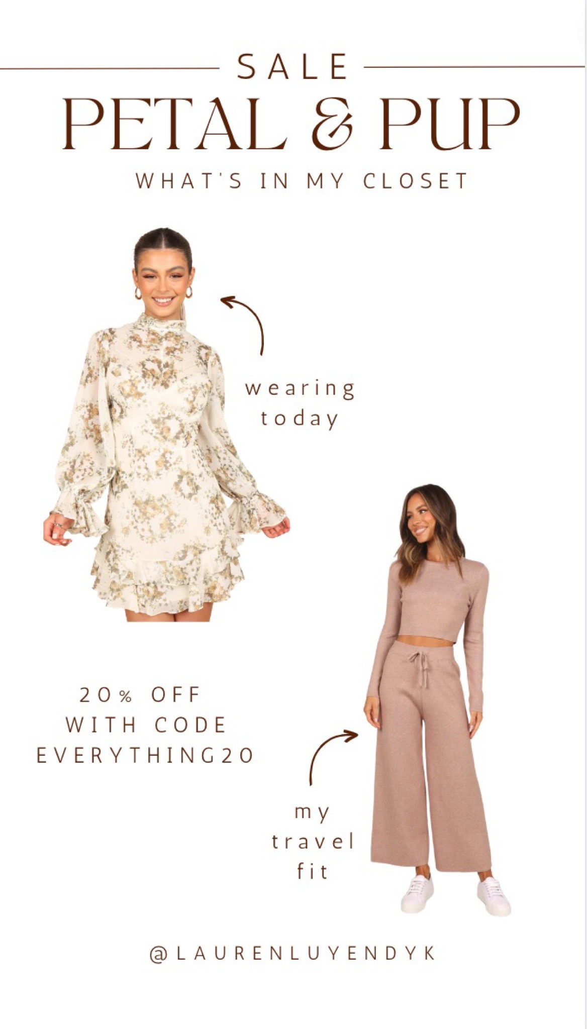 20% off everything at Petal & Pup! Linking my look today & my airport fit from last week ✈️

#LTKSale #LTKsalealert #LTKtravel