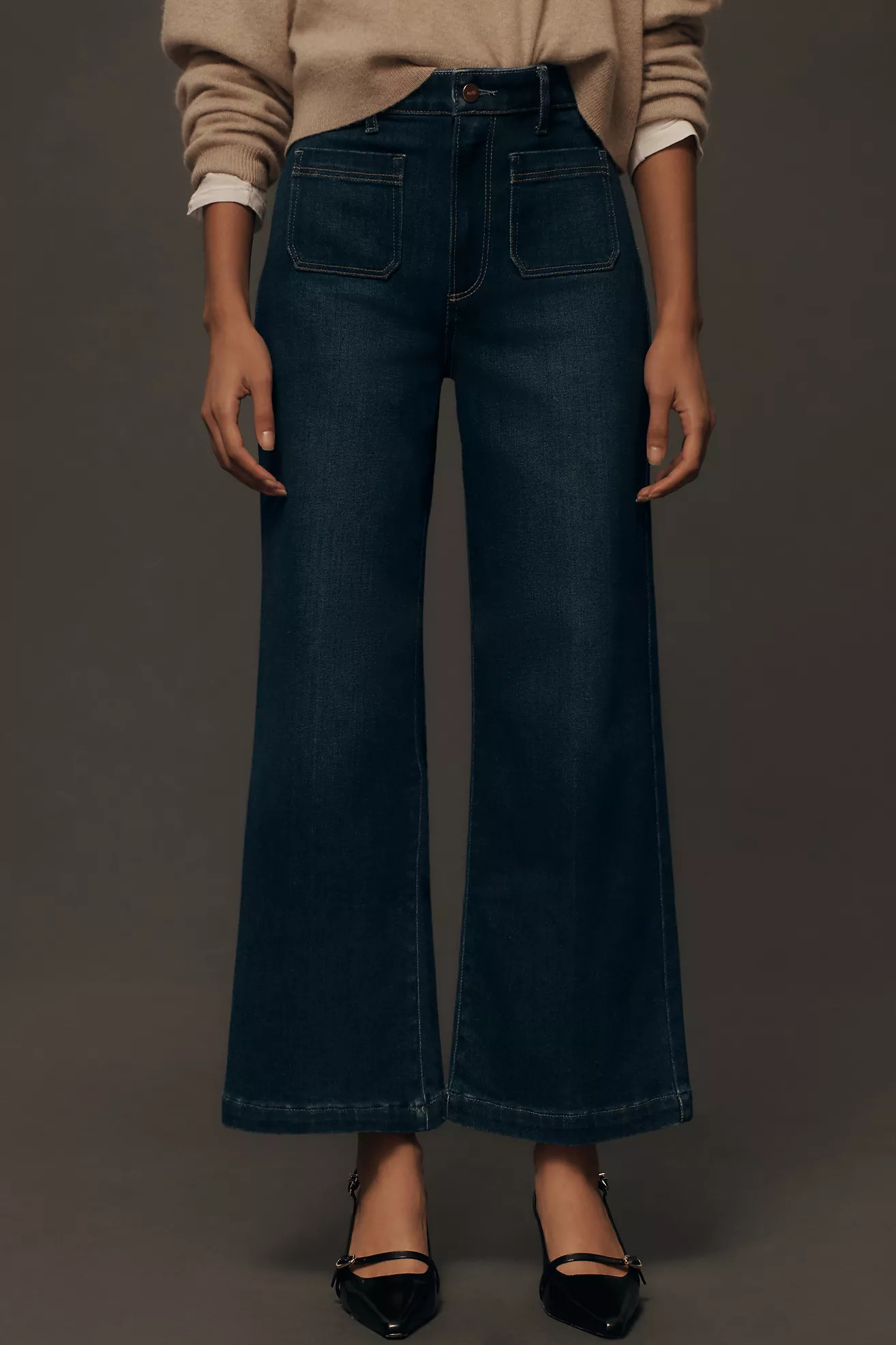 PAIGE The Anessa High-Rise Crop Wide-Leg Jeans | Anthropologie (US)