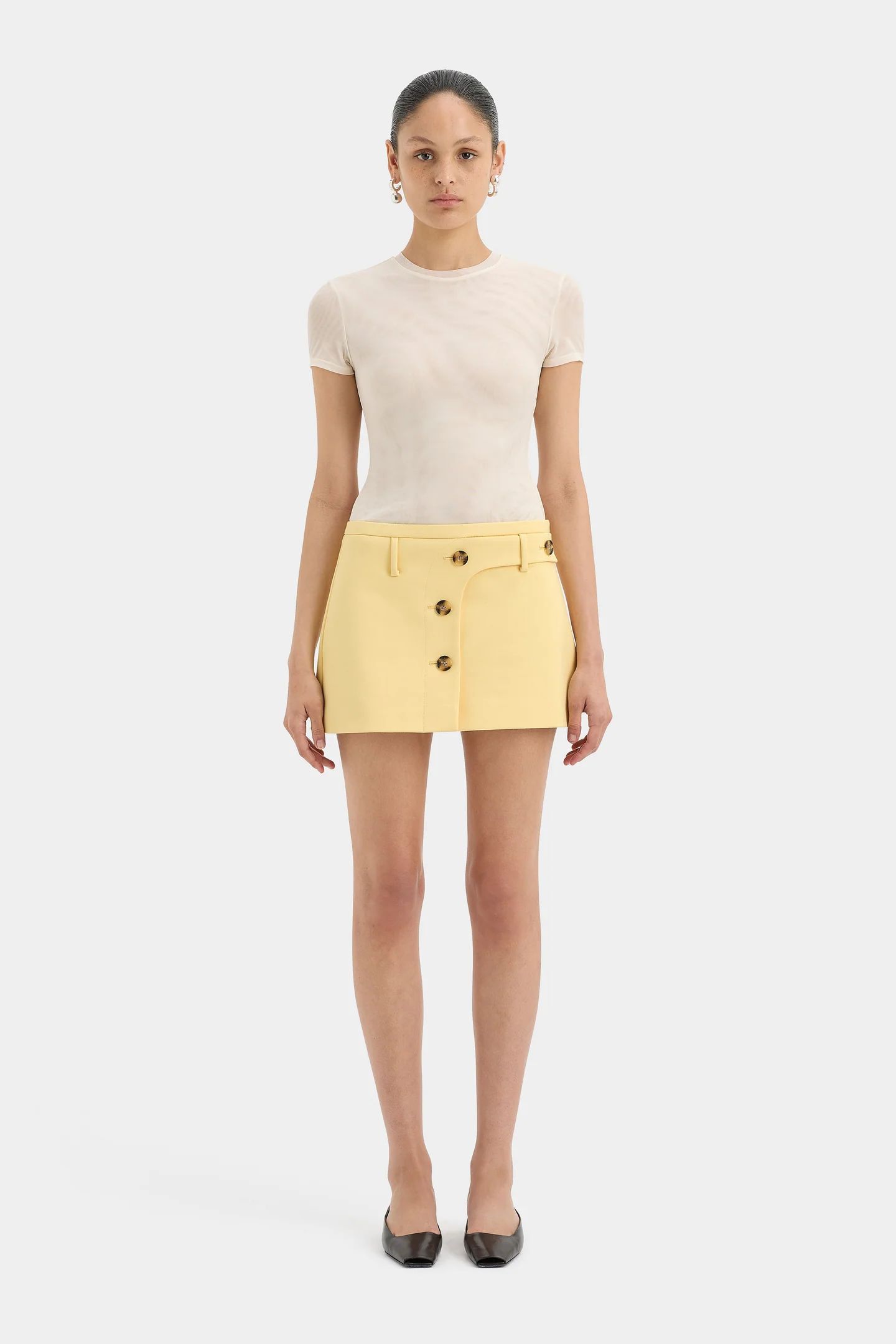 Sandrine Button Mini Skirt | Sir The Label (US)
