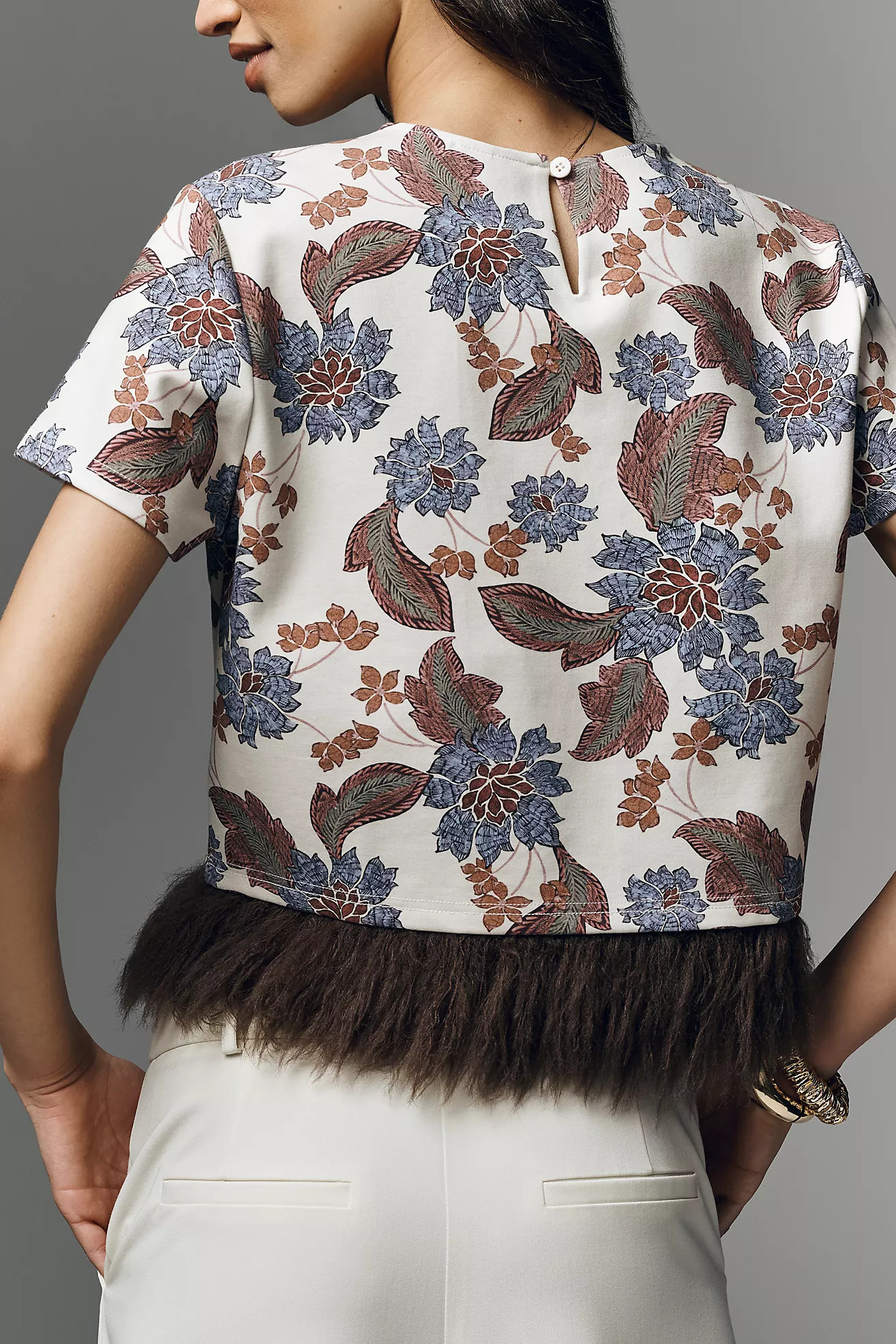 Dolan Left Coast Printed Faux Fur Top | Anthropologie (US)