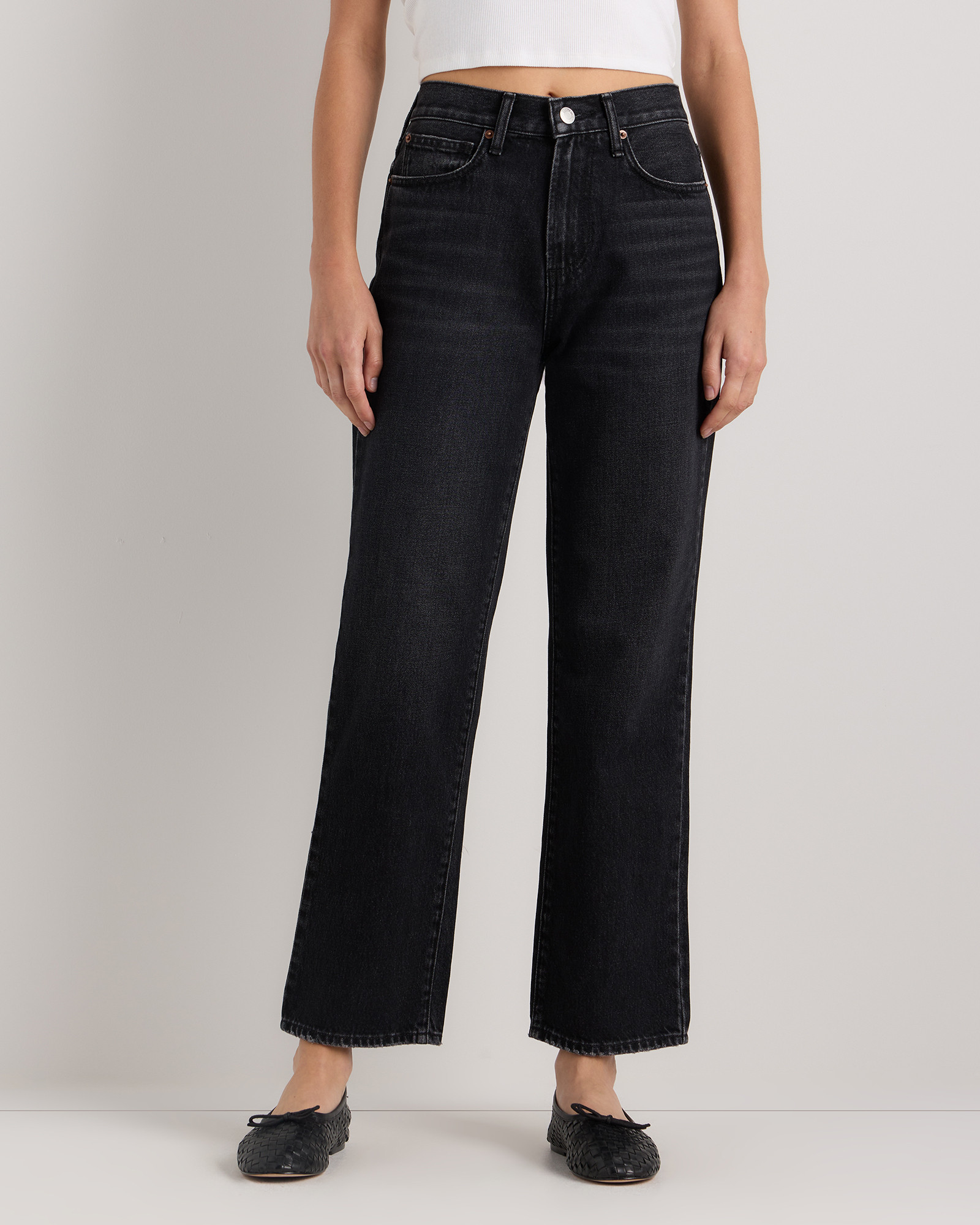Quince | Women's Bella Rigid Straight Jeans in Horizon Blue, Size 32, Cotton | Quince