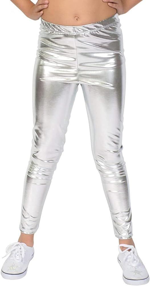 Fitcat Kids Toddler Girls Faux Leather Pants Shiny Strech Leggings Tights | Amazon (US)