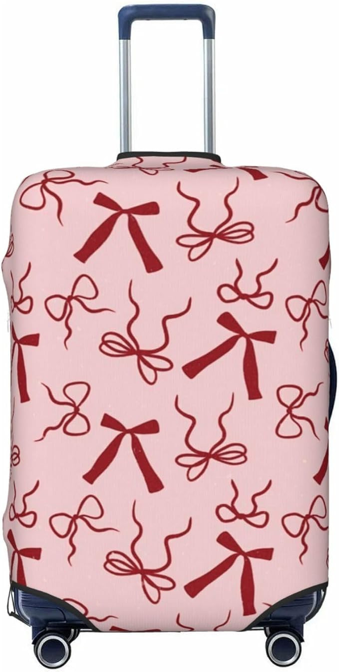 Travel Luggage Cover Red Bow, High Elasticity Washable Travel Baggage Protector Case Fits 25-28 i... | Amazon (US)