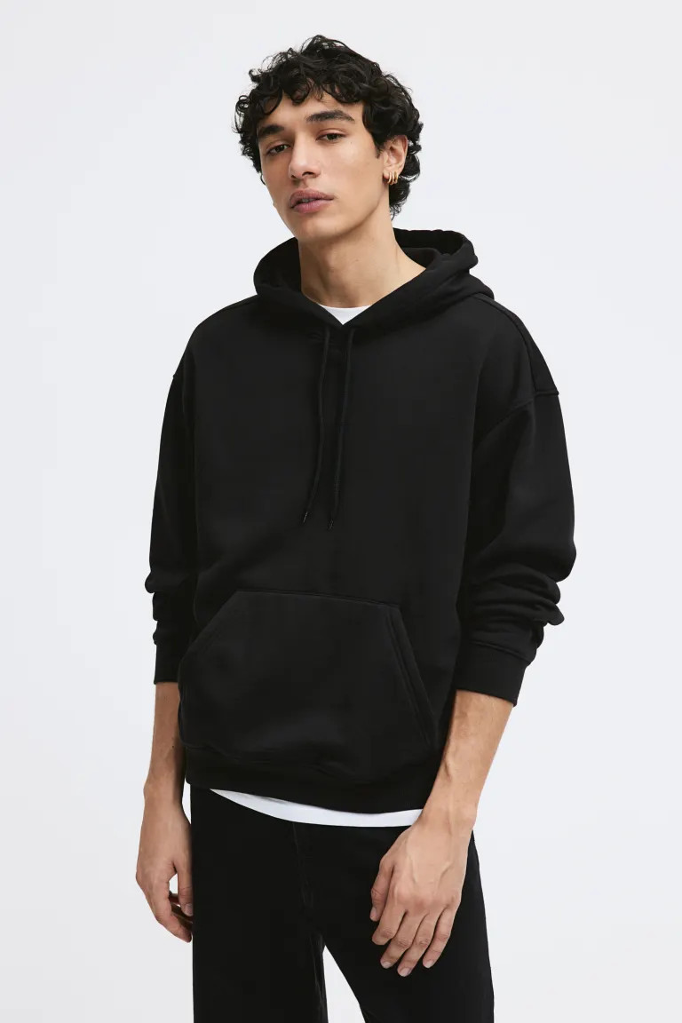 Loose Fit Hoodie - Black - Men | H&M US | H&M (US + CA)