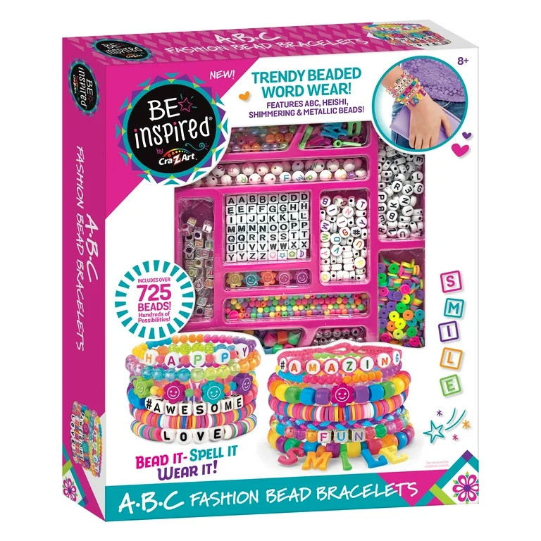 Be Inspired Cra-Z-Art ABC Fashion Bead Bracelet Maker for Tweens & Teens Ages 8+, 750+Various Pie... | Walmart (US)