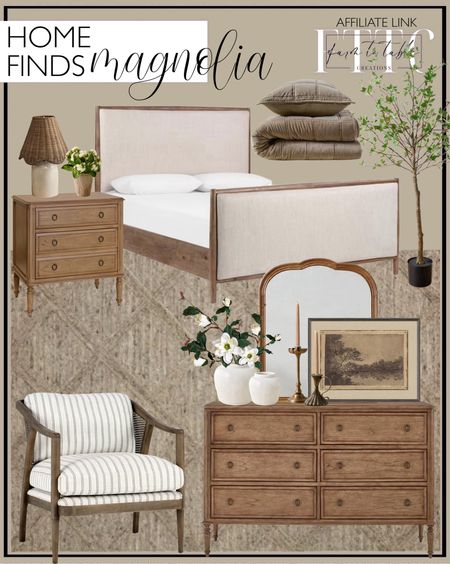 Magnolia Home Sale. Follow @farmtotablecreations on Instagram for more inspiration.

Get 20% off your first order, free shipping on orders $99+, and more with a FREE Magnolia Perks account!

Corinne Large Nightstand. Corinne Dresser. Hunter Dove Rug
 Flint bed. Large Potted Green Leaf Tree. Hollis Striped Accent Chair. Charlotte Mirror. Heirloom #10 by Hannah Winters. Farrah Table Lamp - Textured Cream. Anna Antique Brass Taper Holder. 10" Hand Dipped Spun Finish Tapers. Weekend Velvet Quilt - Driftwood. Rebecca Crackle Ceramic Vase. Potted Bouvardia Flower. Magnolia Spray. Magnolia Home Sale. Bedroom Inspo. Bedroom Finds. Cozy Bedroom. 



#LTKFindsUnder50 #LTKSaleAlert #LTKHome