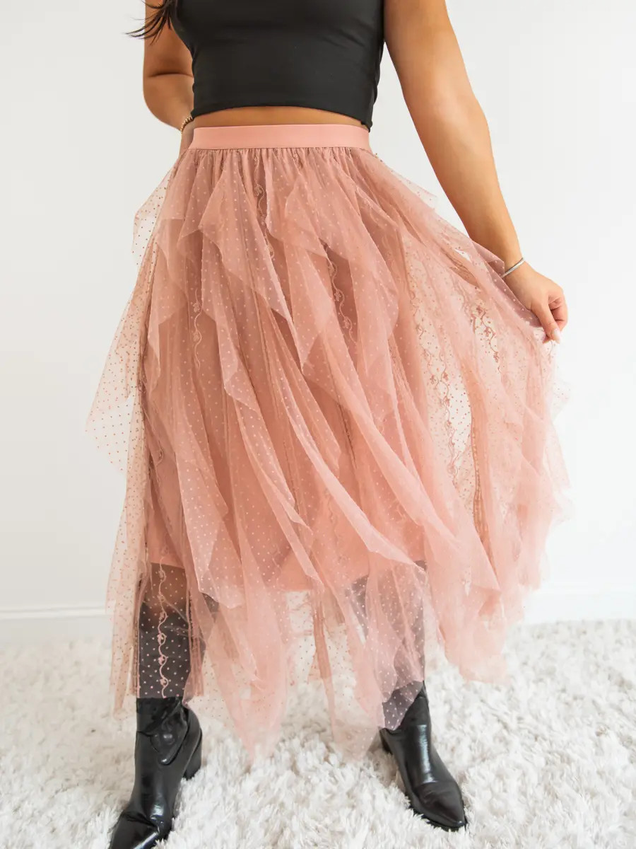 Swiss Dot Layered Tulle Maxi Skirt | Shop Southern Made & Southern Made Tees