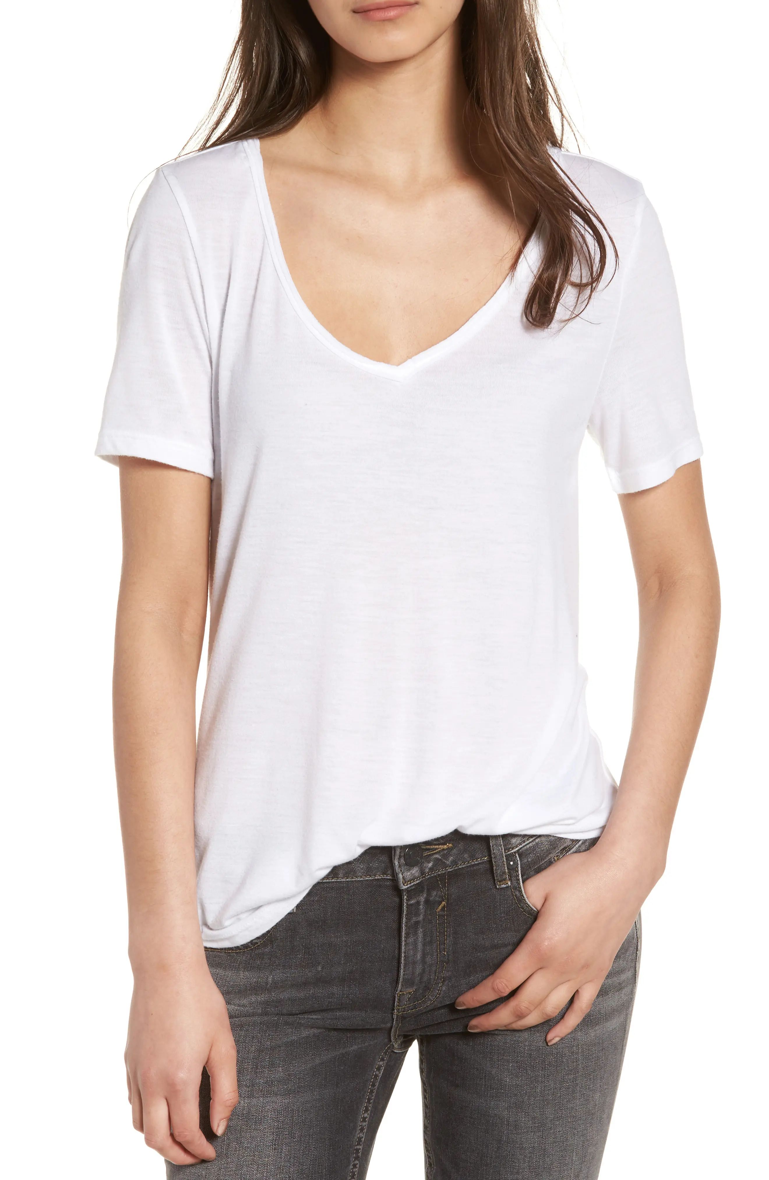 Raw Edge V-Neck Tee | Nordstrom