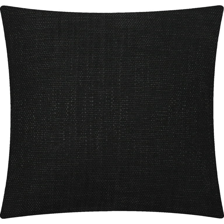 Mainstays Solid Texture Polyester Square Decorative Throw Pillow, 18" x 18", Black - Walmart.com | Walmart (US)