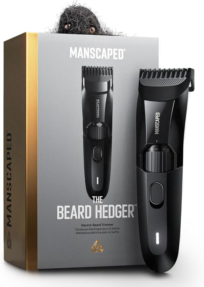 MANSCAPED® The Beard Hedger® Men's Premium Beard Trimmer, 20 Length Adjustable Blade Wheel, Sta... | Amazon (US)