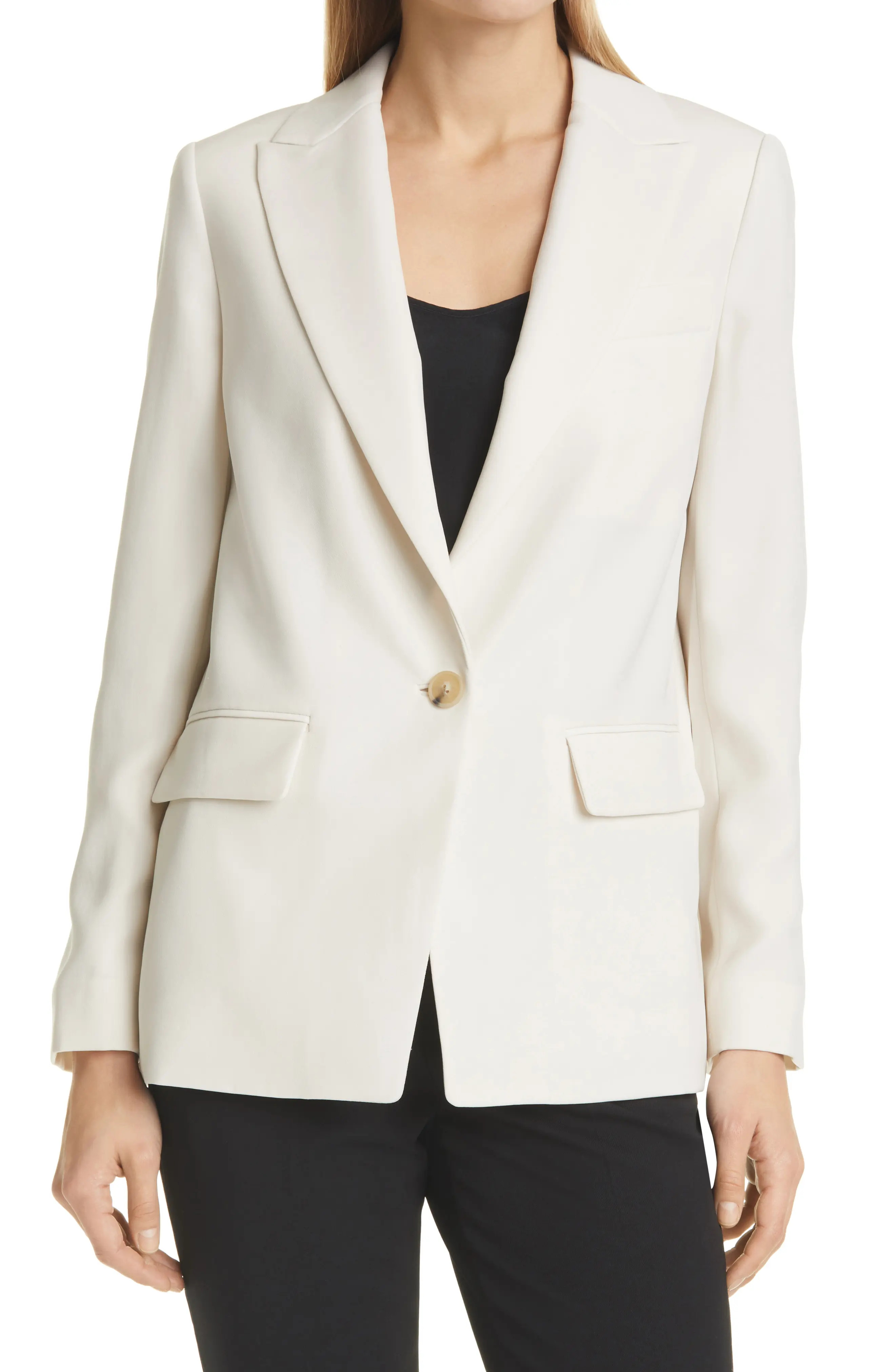 Women's Vince Boyfriend Blazer, Size 16 - Ivory | Nordstrom