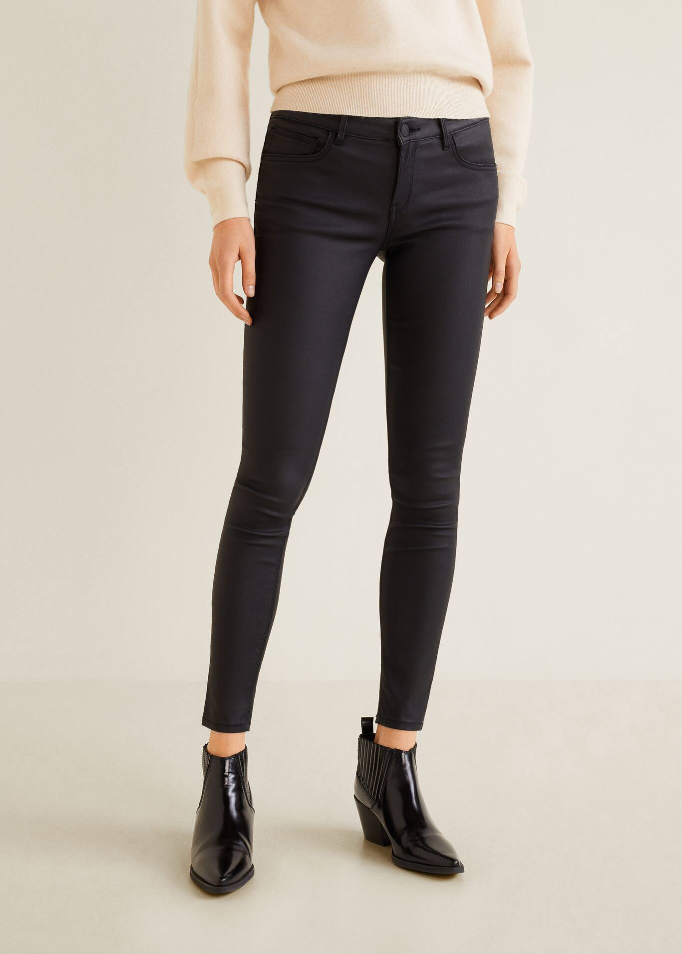 Jean skinny push-up kim enduit - Femme | MANGO (FR)