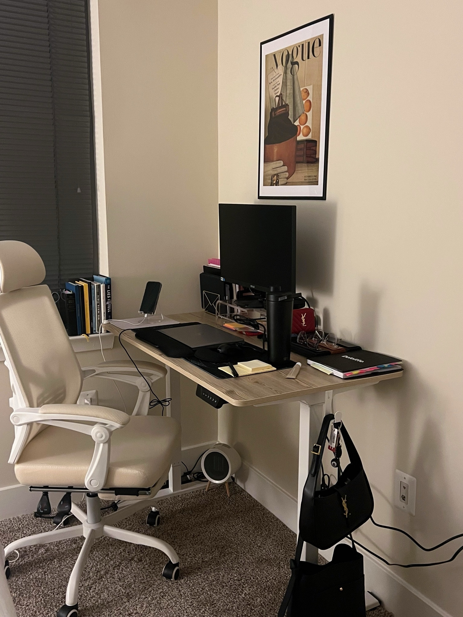 My at-home work setup!!! As someone who works best in my safe place (my apt) I absolutely love the hybrid schedule I have at Deloitte!! 👩🏻‍💻 Here is a guide to all the things I suggest for your own desk setup: 

#LTKFindsUnder100 #LTKFindsUnder50 #LTKHome