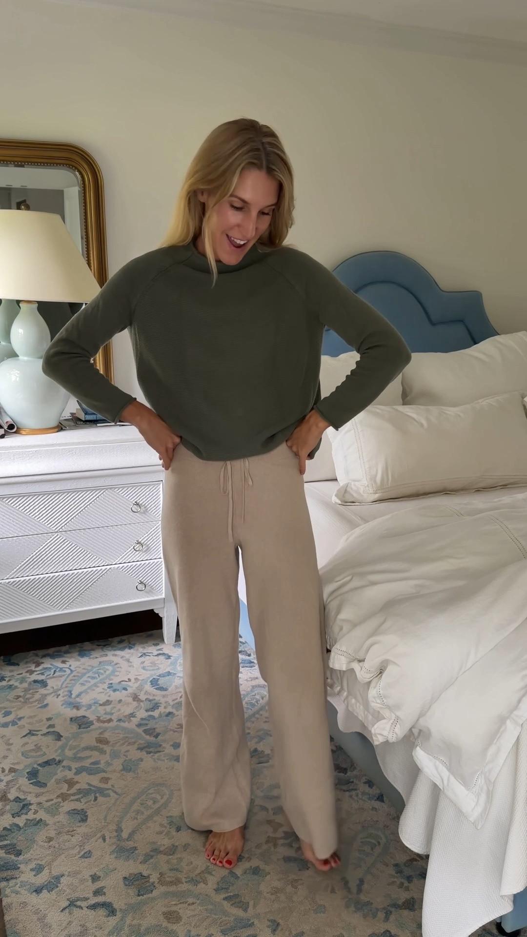 Carpool comfy! Wearing xs in the top and small in the cotton cashmere bottoms

#LTKmorningroutine #LTKTall #LTKmomlife