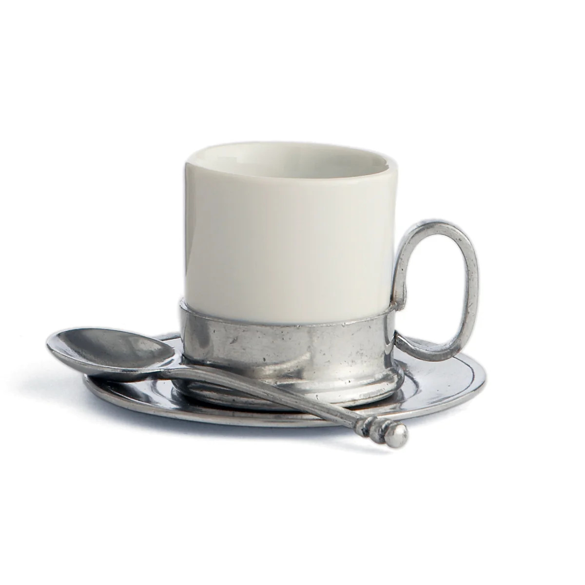 Tuscan Espresso Cup & Saucer with Spoon | Arte Italica & Crown Linen Designs