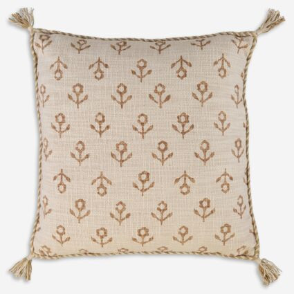 Beige & Cream Patterned Cushion 45x45cm | TK Maxx