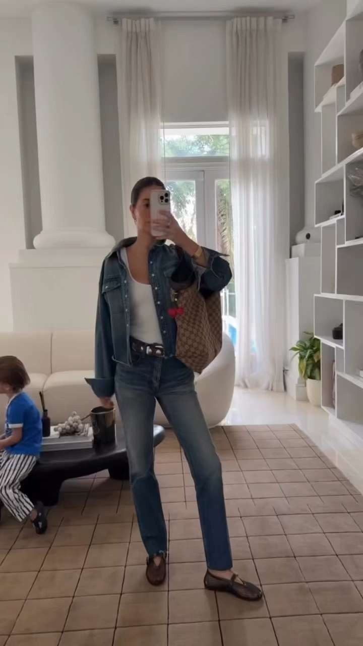 Denim on denim! 

 #LTKStyleTip #LTKShoeCrush #LTKItBag