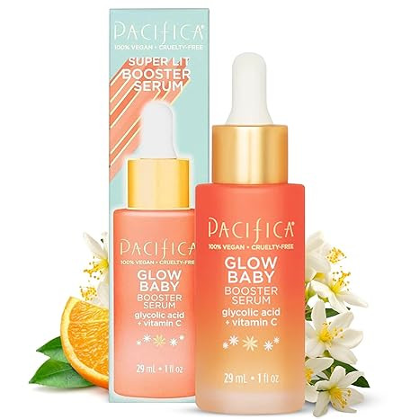 Pacifica Vitamin C Face Serum - Glow Baby Booster Facial Serum - Glycolic Acid Serum For Face - D... | Amazon (US)