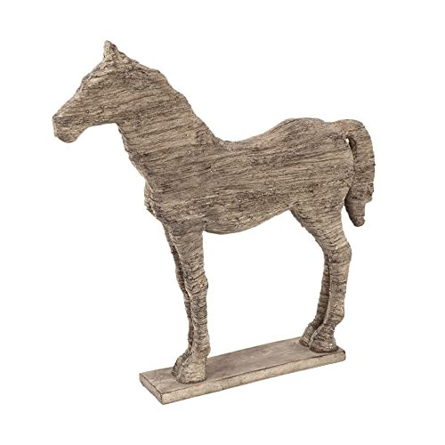 A&B Home Horse Figurine-Polyresin Horse Statue Decoration in Natural Wood Finish,Sculpture Home Décor for Living Room Office,19"x3"x19.5" | Amazon (US)