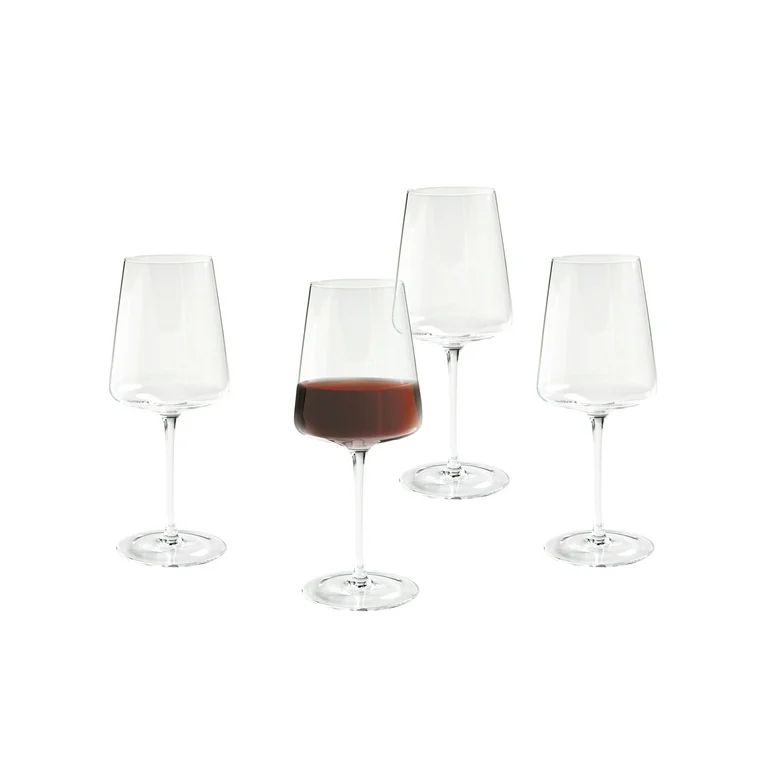 Better Homes & Gardens Clear Flared Red Wine Glass with Stem, 4 Pack | Walmart (US)