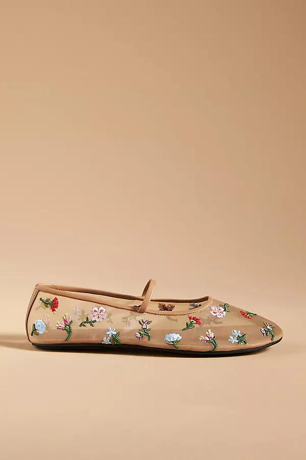 Jeffrey Campbell Floral Mesh Flats | Anthropologie (US)