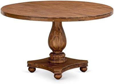 Amazon.com - Luxe by East West Furniture I52-0N-TP Dining Room Table with Acacia Wood Round Table... | Amazon (US)