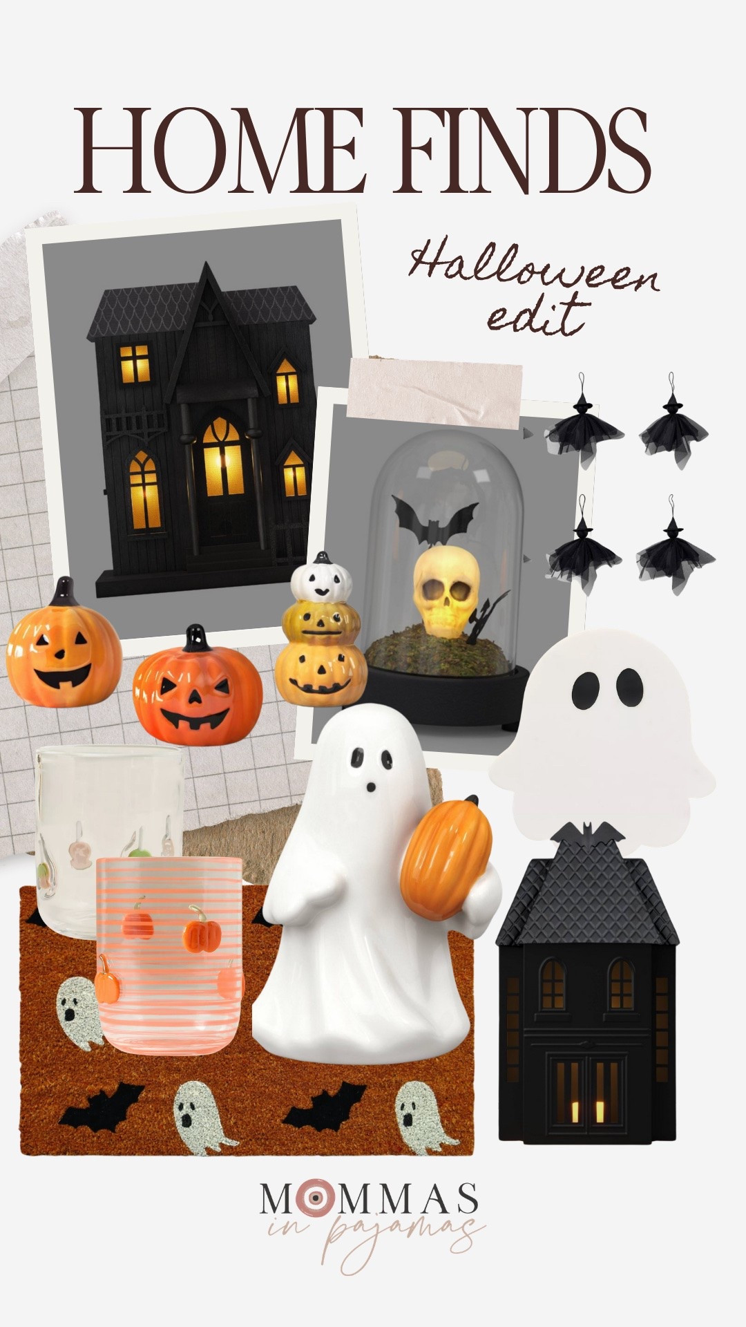 I’m not typically a huge, in your fave type of decorator for the holidays, but I love a cute little setup. The options this year are so freaking cute, without being corny and overly gory/terrifying. I always love a good icon juice glass and this year’s options do not disappoint. These look super cute with neutral decor and  my go-to splurge favorites from Mackenzie-Child’s. 
Black and white Halloween decor, icon juice glasses, haunted house  decor

#LTKmomlife #LTKHome #LTKSeasonal